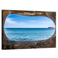 Ocean Through Weathered Aperture Wall Art