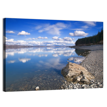 Pukaki Pebbled Shoreline Wall Art