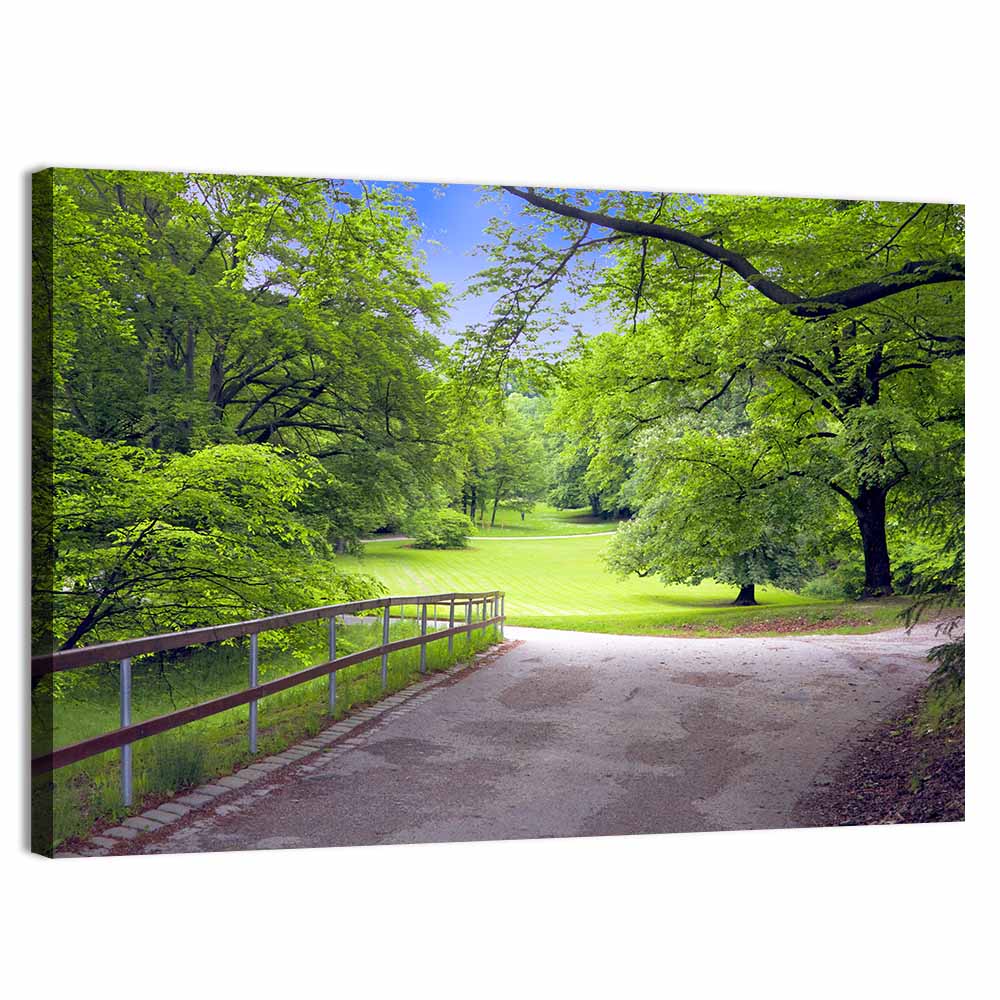 Sunlit Meadow Path Wall Art