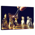 Gold and Silver Chess Closeup Wall Art
