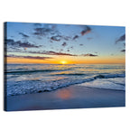 Foamy Waves at Golden Sunset Wall Art