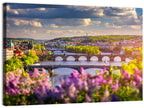 Prague Vltava Bridges in Spring Light Wall Art