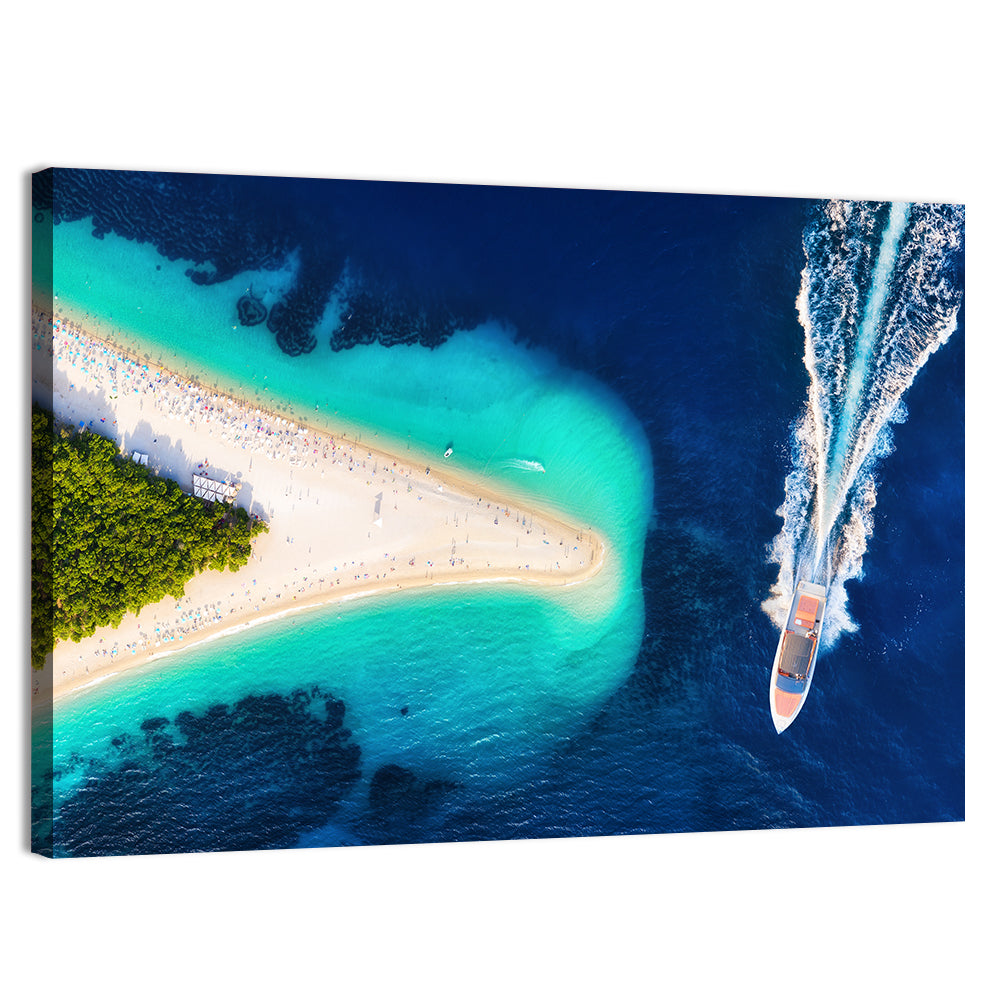 Zlatni Rat Beach Aerial, Bol Croatia Wall Art