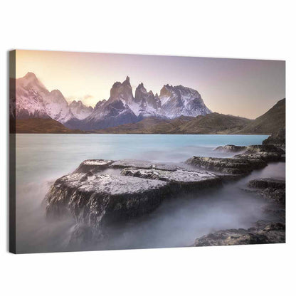 Cuernos Peaks Over Pehoe Lake Wall Art