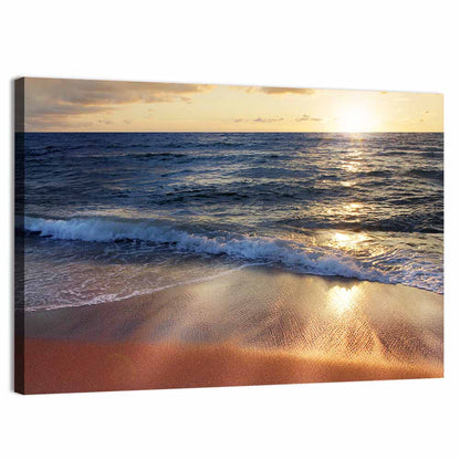 Sunset Surf on Wet Sand Wall Art