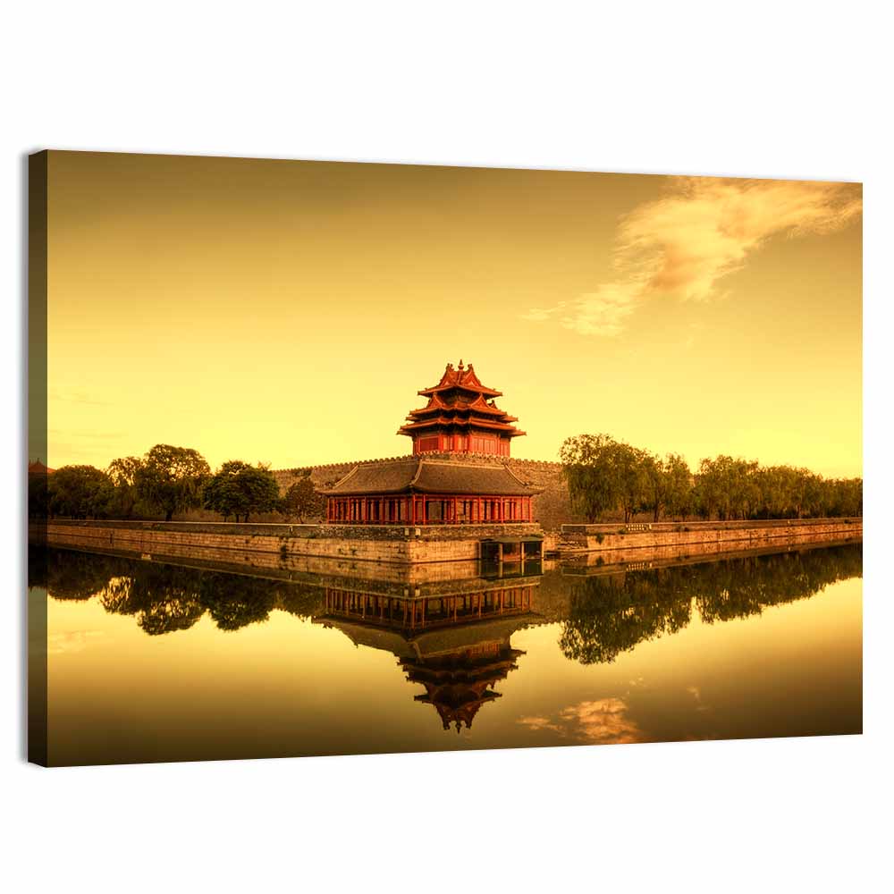 Forbidden City Corner Turret, Beijing Wall Art, canvas print, landscape