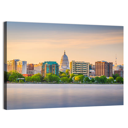 Madison Skyline at Lake Monona Wall Art