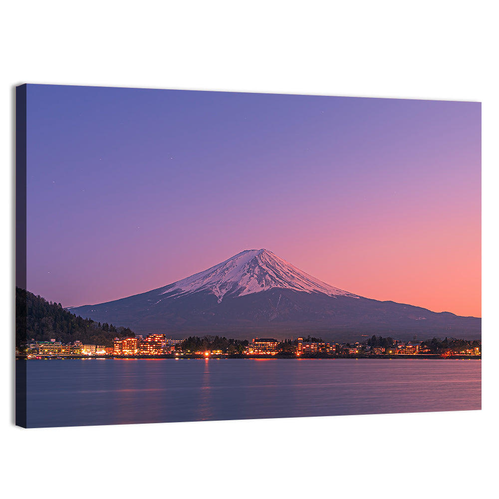 Mount Fuji Over Lake Kawaguchi Wall Art, canvas print, landscape