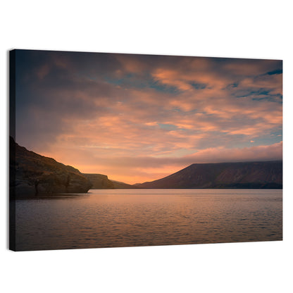Kleifarvatn Lake at Sunset Wall Art