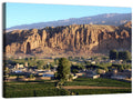 Bamiyan Valley Cliff Niche at Golden Hour Wall Art