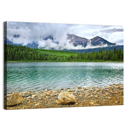 Patricia Lake Cloudy Peaks Wall Art