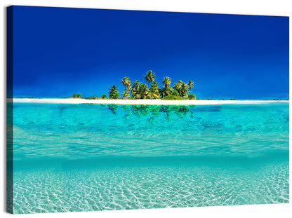 Tranquil Split-level Tropical Island Seascape Wall Art