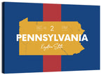 Keystone State Map Graphic Wall Art