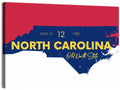 North Carolina Typographic Map Wall Art