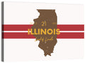 Illinois Map Land of Lincoln Wall Art