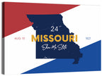 Missouri Map, Show Me State Wall Art