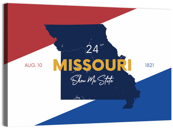 Missouri Map, Show Me State Wall Art