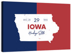 Hawkeye State Map Typography Wall Art