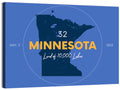 Minnesota State Outline Graphic Wall Art