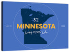 Minnesota State Outline Graphic Wall Art
