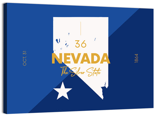 Nevada State Map Wall Art