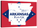 Patriotic Arkansas Map Wall Art