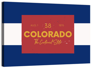 Colorado State Map Wall Art