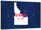 Idaho Gem State Map Wall Art