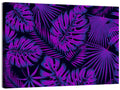 Violet Tropical Leaves Wall Art