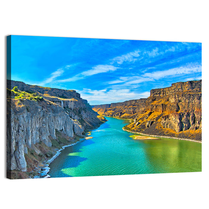 Snake River Canyon at Twin Falls Wall Art as a canvas print