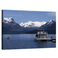 Lake Nahuel Huapi Catamaran and Snow-capped Mountains Wall Art