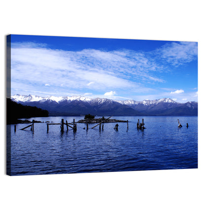 Nahuel Huapi Lake with Wooden Pilings Wall Art
