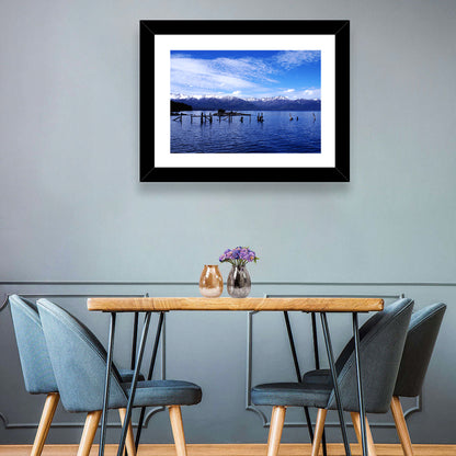 Nahuel Huapi Lake with Wooden Pilings Wall Art
