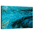 Liquid Marble Blue Abstract Wall Art