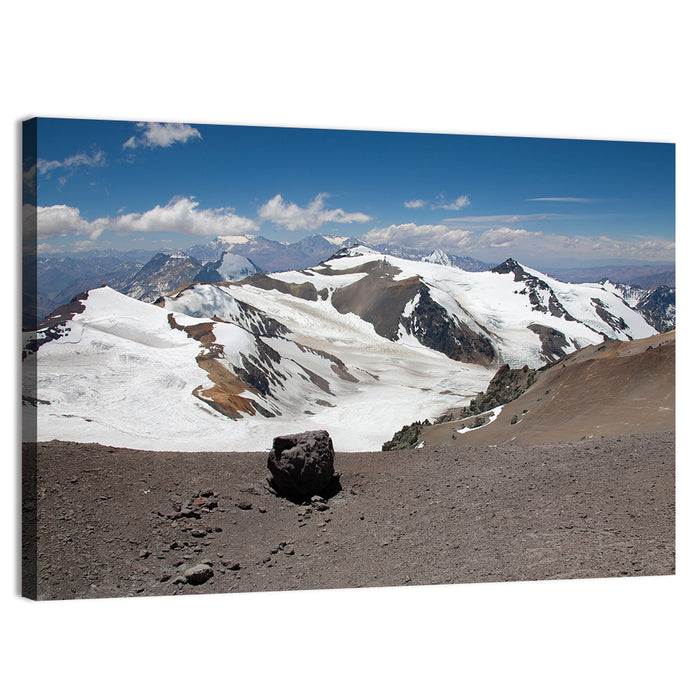 Aconcagua Glacial View Wall Art as a canvas print