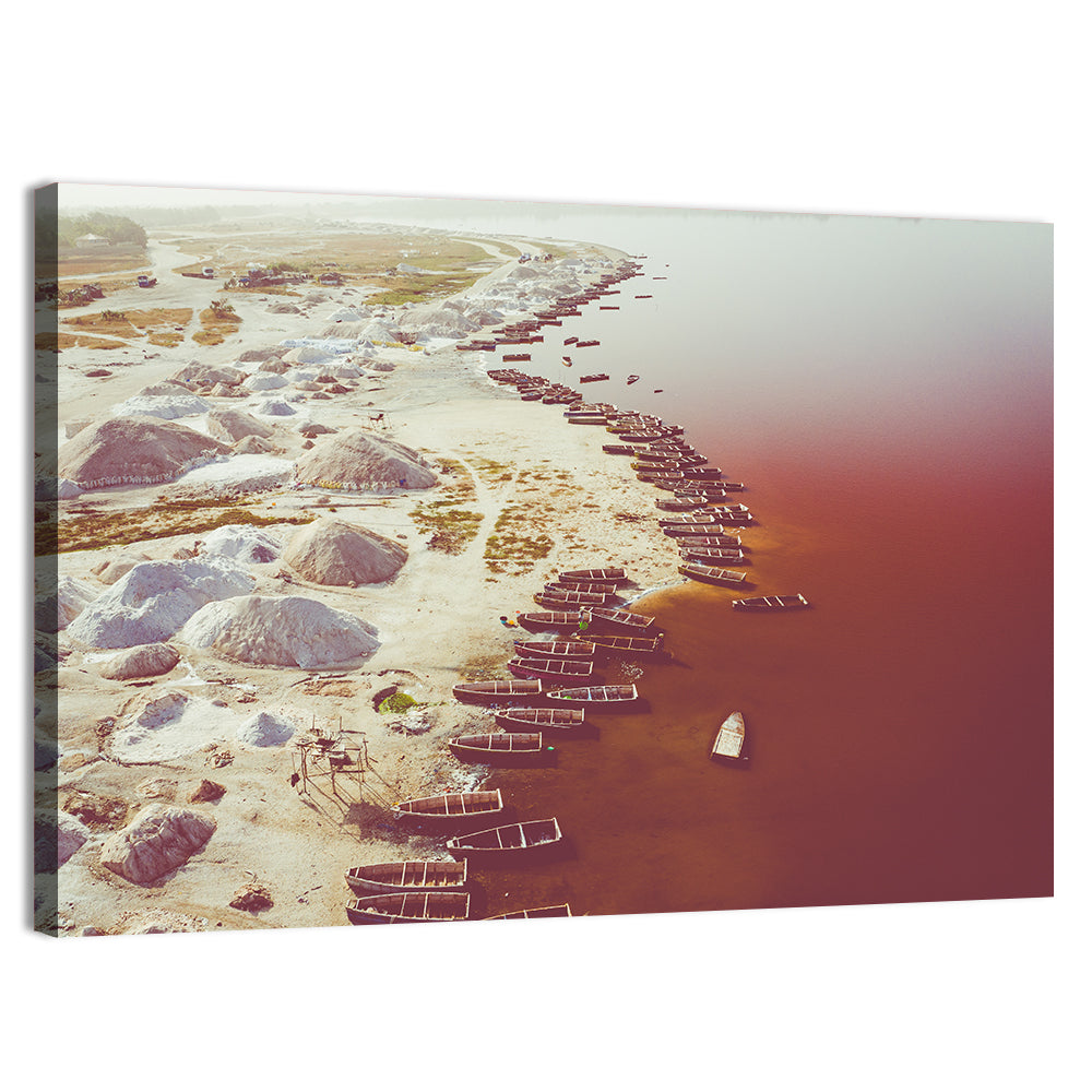 Lake Retba Shoreline Aerial Wall Art