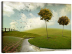Serene Green Hills Pathscape Wall Art