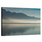 Lake Annecy Misty Mountains Wall Art