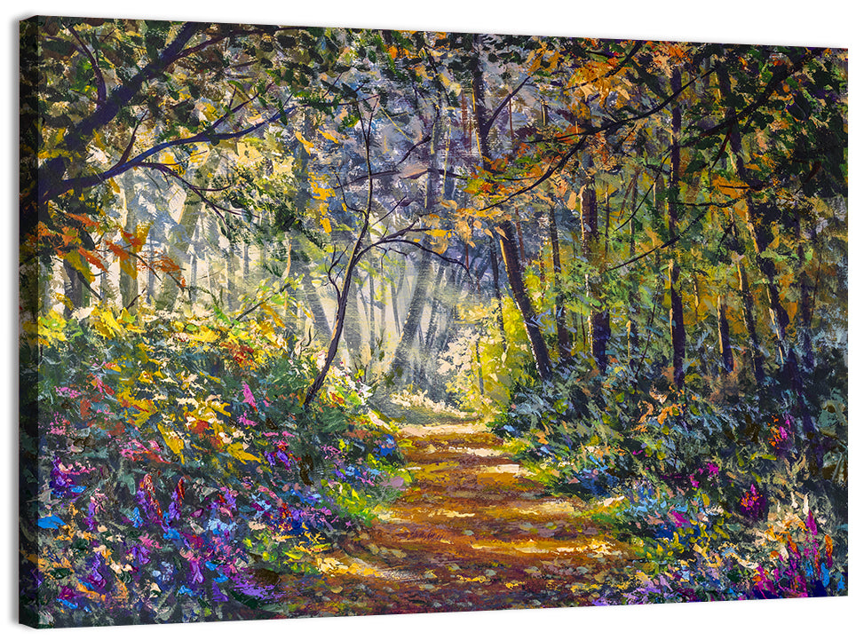 Alley Forest Pathway Wall Art