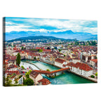 Lucerne Chapel Bridge View Wall Art