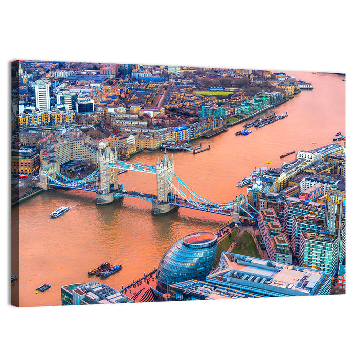 Tower Bridge Over the Thames Wall Art as a canvas print