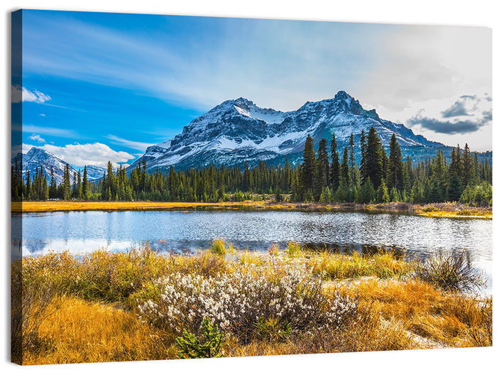 Rocky Mountain Lake Wall Art as a canvas print