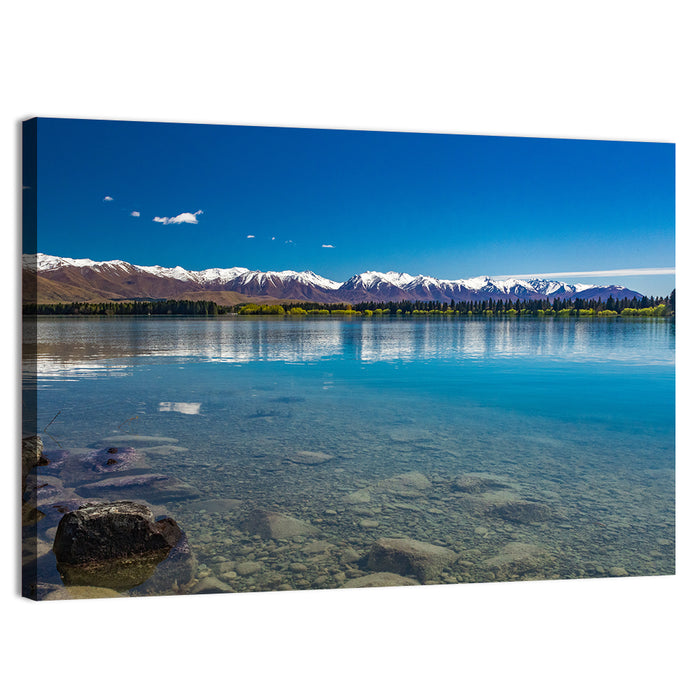 Lake Ruataniwha Reflection Wall Art as a canvas print