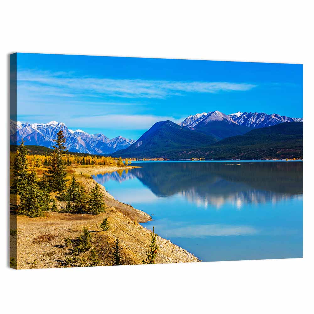 Abraham Lake Turquoise Reflection Wall Art