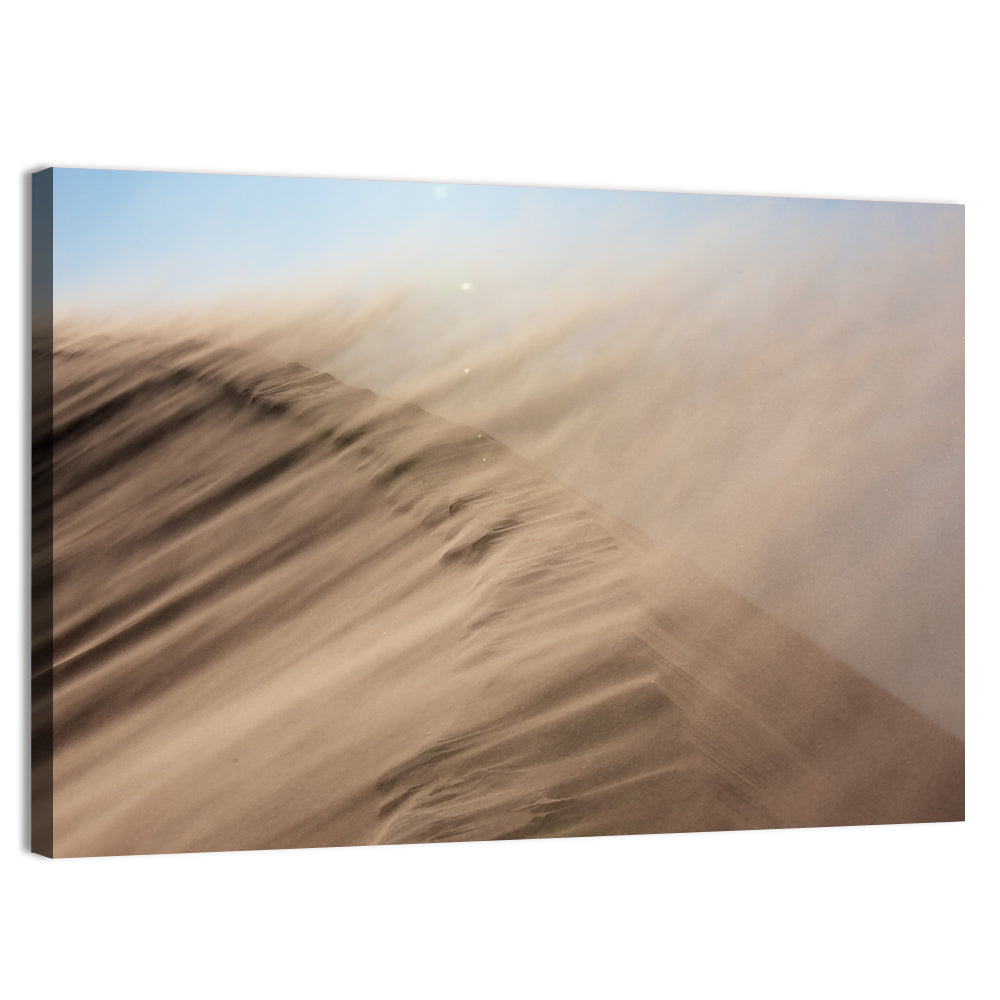 Sandstorm Over Dune Wall Art, canvas print, landscape