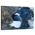 Toplitz Lake Winter Aerial Wall Art