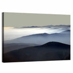 Misty Mountain Silhouette Wall Art