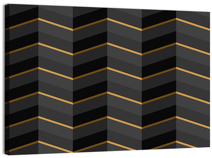 Black Stripes with Gold Accents Wall Art