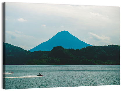 Kaimon Dake Over Lake Ikeda Wall Art