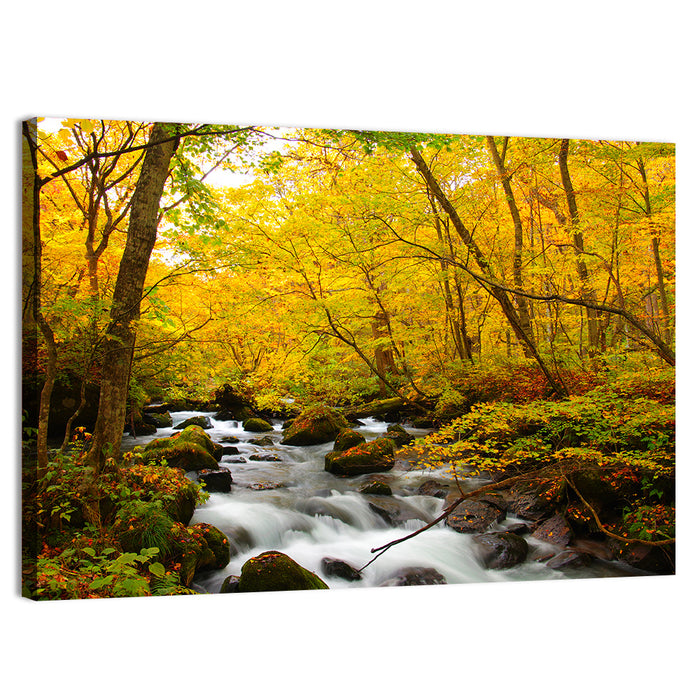 Oirase River Wall Art as a canvas print